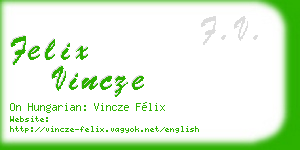 felix vincze business card
